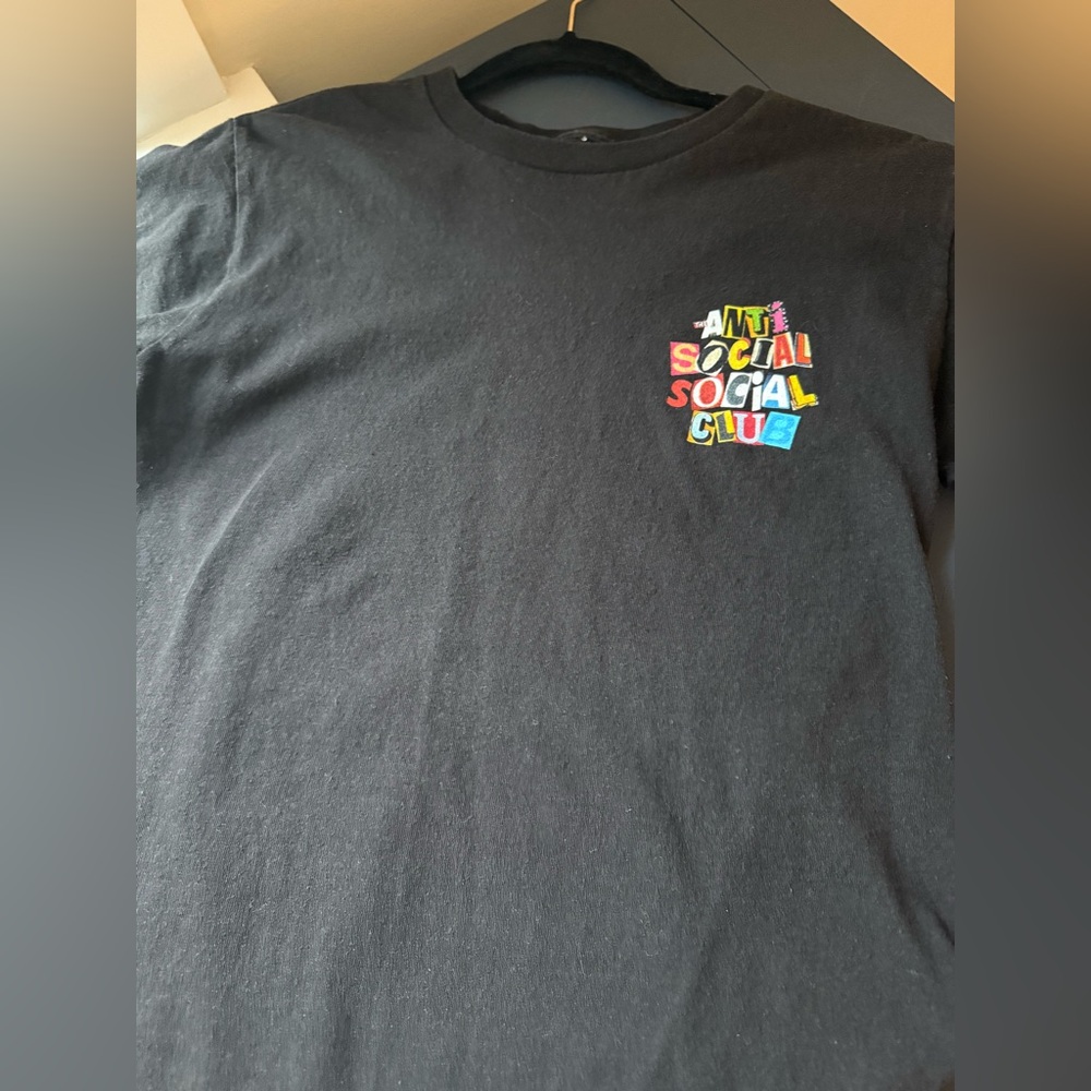 Anti Social Social Club Black Short Sleeve Tee, Men’s Small